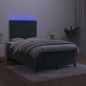vidaXL Boxspringbett mit Matratze & LED Dunkelgrün 120x190 cm Samt vidaXL Boxspringbett mit Matratze & LED Dunkelgrün 120x190 cm Samt