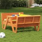 vidaXL Picknicktisch für Kinder Wachsbraun 88x122x58 cm Massivholz vidaXL Picknicktisch für Kinder Wachsbraun 88x122x58 cm Massivholz