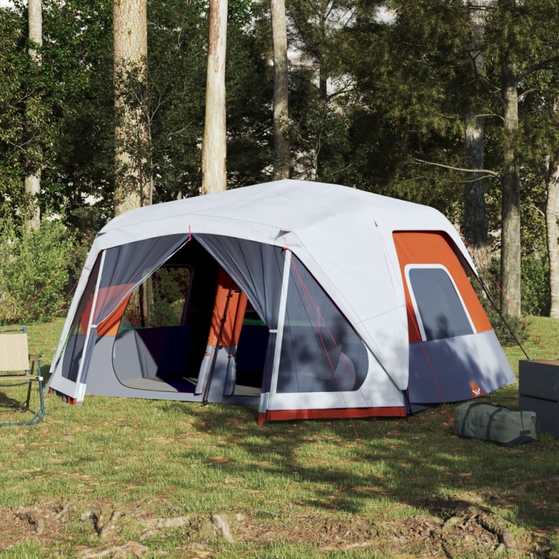 vidaXL Campingzelt mit LED Grau und Orange 443x437x229 cm vidaXL Campingzelt mit LED Grau und Orange 443x437x229 cm