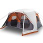 vidaXL Campingzelt mit LED Grau und Orange 443x437x229 cm vidaXL Campingzelt mit LED Grau und Orange 443x437x229 cm