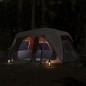 vidaXL Campingzelt mit LED Grau und Orange 443x437x229 cm vidaXL Campingzelt mit LED Grau und Orange 443x437x229 cm
