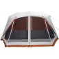 vidaXL Campingzelt mit LED Grau und Orange 443x437x229 cm vidaXL Campingzelt mit LED Grau und Orange 443x437x229 cm