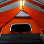 vidaXL Campingzelt mit LED Grau und Orange 443x437x229 cm vidaXL Campingzelt mit LED Grau und Orange 443x437x229 cm