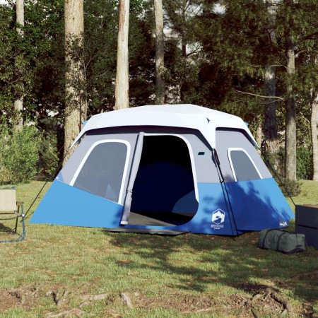 vidaXL Campingzelt mit LED Blau 344x282x212 cm