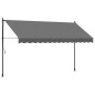 vidaXL Markise Einziehbar Anthrazit 350x150 cm Stoff und Stahl vidaXL Markise Einziehbar Anthrazit 350x150 cm Stoff und Stahl