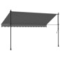 vidaXL Markise Einziehbar Anthrazit 350x150 cm Stoff und Stahl vidaXL Markise Einziehbar Anthrazit 350x150 cm Stoff und Stahl