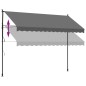 vidaXL Markise Einziehbar Anthrazit 350x150 cm Stoff und Stahl vidaXL Markise Einziehbar Anthrazit 350x150 cm Stoff und Stahl