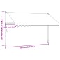 vidaXL Markise Einziehbar Anthrazit 350x150 cm Stoff und Stahl vidaXL Markise Einziehbar Anthrazit 350x150 cm Stoff und Stahl