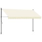 vidaXL Markise Einziehbar Creme 350x150 cm Stoff und Stahl vidaXL Markise Einziehbar Creme 350x150 cm Stoff und Stahl