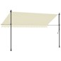 vidaXL Markise Einziehbar Creme 350x150 cm Stoff und Stahl vidaXL Markise Einziehbar Creme 350x150 cm Stoff und Stahl