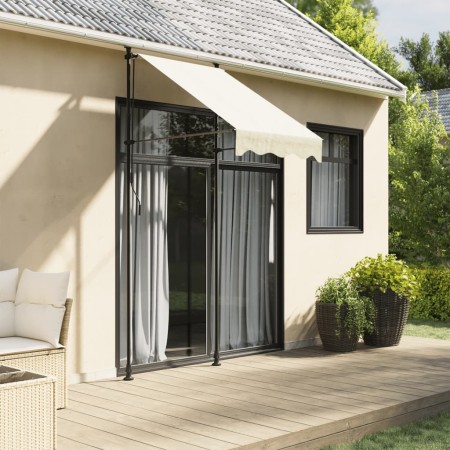 vidaXL Markise Einziehbar Creme 100x150 cm Stoff und Stahl