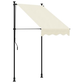 vidaXL Markise Einziehbar Creme 100x150 cm Stoff und Stahl
