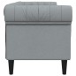vidaXL Chesterfield-Sofa 3-Sitzer Hellgrau Stoff vidaXL Chesterfield-Sofa 3-Sitzer Hellgrau Stoff