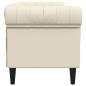 vidaXL Chesterfield-Sofa 3-Sitzer Creme Stoff vidaXL Chesterfield-Sofa 3-Sitzer Creme Stoff