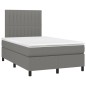 vidaXL Boxspringbett mit Matratze & LED Dunkelgrau 120x190 cm Stoff vidaXL Boxspringbett mit Matratze & LED Dunkelgrau 120x190 cm Stoff