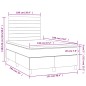 vidaXL Boxspringbett mit Matratze & LED Hellgrau 120x190 cm Stoff vidaXL Boxspringbett mit Matratze & LED Hellgrau 120x190 cm Stoff
