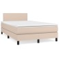 vidaXL Boxspringbett mit Matratze & LED Cappuccino-Braun 120x190 cm vidaXL Boxspringbett mit Matratze & LED Cappuccino-Braun 120x190 cm