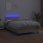 vidaXL Boxspringbett mit Matratze & LED Cappuccino-Braun 120x190 cm vidaXL Boxspringbett mit Matratze & LED Cappuccino-Braun 120x190 cm