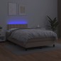 vidaXL Boxspringbett mit Matratze & LED Cappuccino-Braun 120x190 cm vidaXL Boxspringbett mit Matratze & LED Cappuccino-Braun 120x190 cm