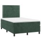 vidaXL Boxspringbett mit Matratze & LED Dunkelgrün 120x190 cm Samt vidaXL Boxspringbett mit Matratze & LED Dunkelgrün 120x190 cm Samt