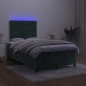 vidaXL Boxspringbett mit Matratze & LED Dunkelgrün 120x190 cm Samt vidaXL Boxspringbett mit Matratze & LED Dunkelgrün 120x190 cm Samt