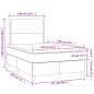 vidaXL Boxspringbett mit Matratze & LED Dunkelgrün 120x190 cm Samt vidaXL Boxspringbett mit Matratze & LED Dunkelgrün 120x190 cm Samt