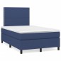 vidaXL Boxspringbett mit Matratze & LED Blau 120x190 cm Stoff vidaXL Boxspringbett mit Matratze & LED Blau 120x190 cm Stoff