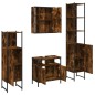 vidaXL 4-tlg. Badmöbel-Set Räuchereiche Holzwerkstoff vidaXL 4-tlg. Badmöbel-Set Räuchereiche Holzwerkstoff