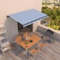 Gelenkarmmarkise Automatisch 450x350 cm Blau und Weiß Gelenkarmmarkise Automatisch 450x350 cm Blau und Weiß