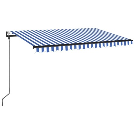 Gelenkarmmarkise Automatisch 450x350 cm Blau und Weiß