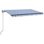 Gelenkarmmarkise Automatisch 450x350 cm Blau und Weiß Gelenkarmmarkise Automatisch 450x350 cm Blau und Weiß