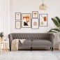 vidaXL Chesterfield-Sofa 3-Sitzer Taupe Stoff vidaXL Chesterfield-Sofa 3-Sitzer Taupe Stoff
