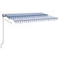 Gelenkarmmarkise Automatisch 450x350 cm Blau und Weiß Gelenkarmmarkise Automatisch 450x350 cm Blau und Weiß