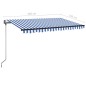 Gelenkarmmarkise Automatisch 450x350 cm Blau und Weiß Gelenkarmmarkise Automatisch 450x350 cm Blau und Weiß