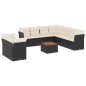 vidaXL 11-tlg. Garten-Sofagarnitur mit Kissen Schwarz Poly Rattan vidaXL 11-tlg. Garten-Sofagarnitur mit Kissen Schwarz Poly Rattan