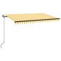 vidaXL Automatische Markise mit LED & Windsensor 450x350 cm Gelb/Weiß vidaXL Automatische Markise mit LED & Windsensor 450x350 cm Gelb/Weiß