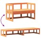 vidaXL 2-in-1 Gartensofa Verlängerbar Wachsbraun Massivholz Kiefer vidaXL 2-in-1 Gartensofa Verlängerbar Wachsbraun Massivholz Kiefer