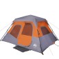 vidaXL Familienzelt 6 Personen Grau Orange Quick Release Wasserdicht vidaXL Familienzelt 6 Personen Grau Orange Quick Release Wasserdicht