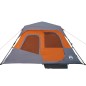 vidaXL Familienzelt 6 Personen Grau Orange Quick Release Wasserdicht vidaXL Familienzelt 6 Personen Grau Orange Quick Release Wasserdicht