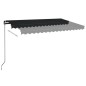 Gelenkarmmarkise Einziehbar mit LED 450x350 cm Anthrazit Gelenkarmmarkise Einziehbar mit LED 450x350 cm Anthrazit