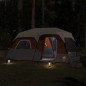 vidaXL Familienzelt mit LED 9 Personen Hellgrau Orange Quick Release vidaXL Familienzelt mit LED 9 Personen Hellgrau Orange Quick Release