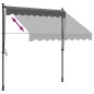 vidaXL Markise Einziehbar Anthrazit 200x150 cm Stoff und Stahl vidaXL Markise Einziehbar Anthrazit 200x150 cm Stoff und Stahl