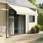 vidaXL Markise Einziehbar Creme 250x150 cm Stoff und Stahl vidaXL Markise Einziehbar Creme 250x150 cm Stoff und Stahl