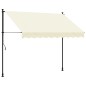 vidaXL Markise Einziehbar Creme 250x150 cm Stoff und Stahl vidaXL Markise Einziehbar Creme 250x150 cm Stoff und Stahl