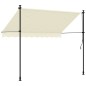 vidaXL Markise Einziehbar Creme 250x150 cm Stoff und Stahl vidaXL Markise Einziehbar Creme 250x150 cm Stoff und Stahl