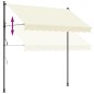 vidaXL Markise Einziehbar Creme 250x150 cm Stoff und Stahl vidaXL Markise Einziehbar Creme 250x150 cm Stoff und Stahl