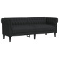 vidaXL Chesterfield-Sofa 3-Sitzer Schwarz Stoff vidaXL Chesterfield-Sofa 3-Sitzer Schwarz Stoff