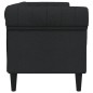 vidaXL Chesterfield-Sofa 3-Sitzer Schwarz Stoff vidaXL Chesterfield-Sofa 3-Sitzer Schwarz Stoff