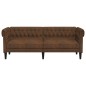 vidaXL Chesterfield-Sofa 3-Sitzer Braun Stoff vidaXL Chesterfield-Sofa 3-Sitzer Braun Stoff
