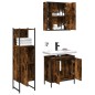 vidaXL 3-tlg. Badmöbel-Set Räuchereiche Holzwerkstoff vidaXL 3-tlg. Badmöbel-Set Räuchereiche Holzwerkstoff